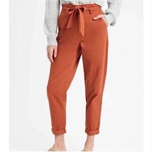 Banana Republic Barrel Leg Tie Waist Pants Size 4 Pumpkin Spice